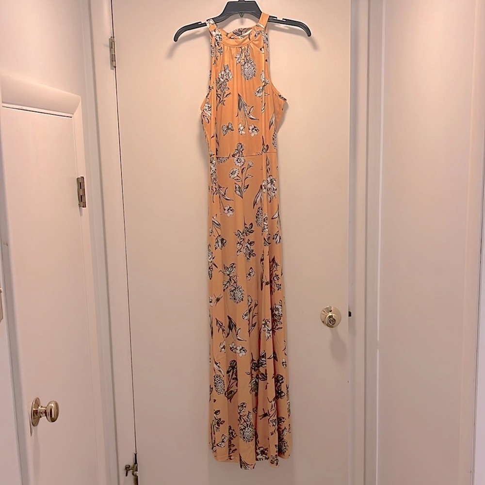 Yellow Floral Maxi Dress